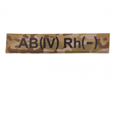 Військовий шеврон група крові мультикам AB(IV) Rh(-)
