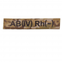 Военный шеврон группа крови мультикам AB(IV) Rh(-)