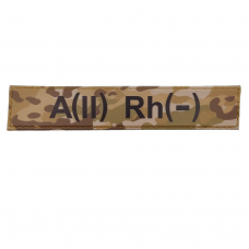 Військовий шеврон група крові мультикам A(II) Rh(-)