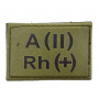 Военный шеврон группа крови олива A(II) Rh(+) 30*45