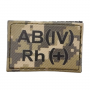 Военный шеврон группа крови пиксель AB(IV) Rh(+) 30*45