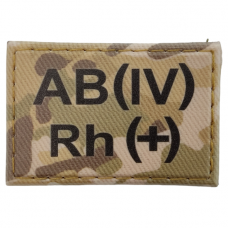 Військовий шеврон група крові Мультикам AB(IV) Rh(+) 30*45