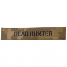 Шеврон Head Hunter рыжий пиксель