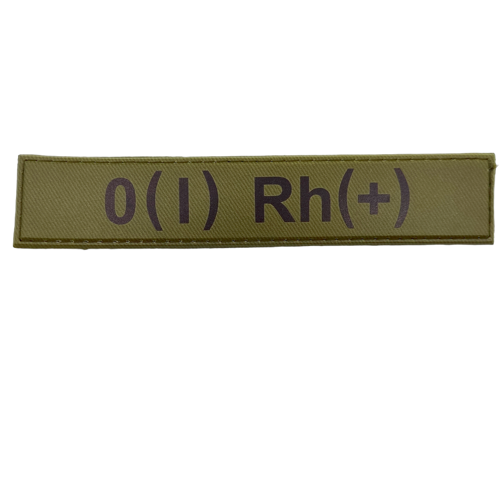 Військовий шеврон група крові олива O(I) Rh(+)