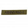Военный шеврон группа крови олива AB(IV) Rh(-)