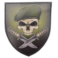 Шеврон Череп в береті з ножами