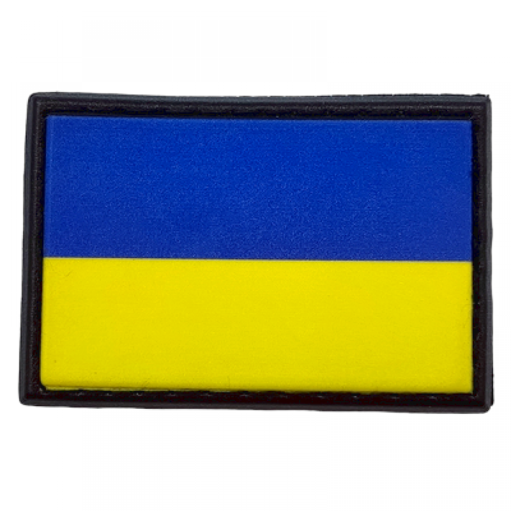 Нарукавный знак флаг Украины черный   30*45 мм