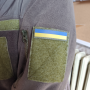 Шеврон Флаг Украины с оливковым ободком 20*70 мм