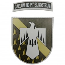 Шеврон ХНУПС з тризубом Caelum incipit ex nostrum олива