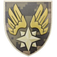 Шеврон ЗСУ А1977 зірка з крилами піксель