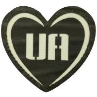 Шеврон Люблю Україну UA Laser Cut темна олива