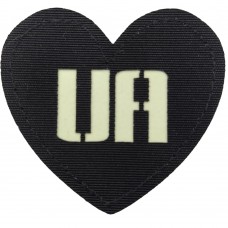 Шеврон Сердце UA Laser Cut черный