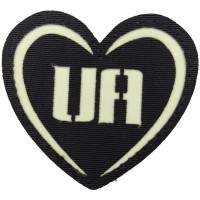 Шеврон Люблю Україну UA Laser Cut чорний