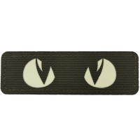 Нашивка Cat Eyes, що світяться Laser Cut темна олива 