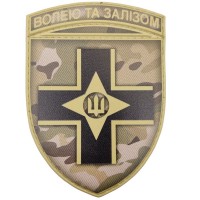 Шеврон ЗСУ Волею та залізом мультикам