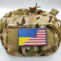 Нашивка флаг США - Украина