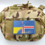 Нашивка прапор Ісландія - Україна