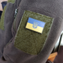 Нарукавный знак флаг Украины олива с гербом 30*45 мм