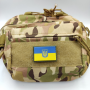 Нарукавний знак прапор України з гербом олива 30*45 мм