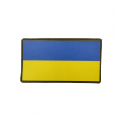 Шеврон Флаг Украины с оливковым ободком 50*90 мм