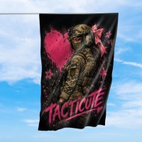 Оригінальний прапор Tacticute — рожевий характер
