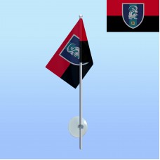 Флажок 241 НЦ МП червоно-чорний для авто с присоской