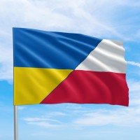 Флаги стран мира Польша - Украина