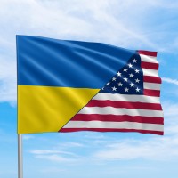 Флаги стран мира США - Украина
