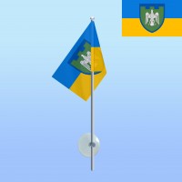 Флажок 107 ОБр ТрО на палочке с присоской