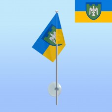 Прапор 107 ОБр ТрО на паличці з присоскою