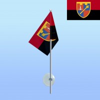 Флажок РУ Сил ТрО Південь червоно-чорний для авто с присоской