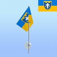 Прапор 124 ОБр ТрО на паличці з присоскою