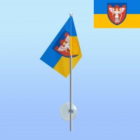 Прапор 114 ОБр ТрО на паличці з присоскою