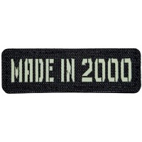 Шеврон Made in 2000 Laser Cut черный