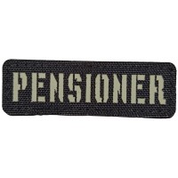 Шеврон Pensioner Laser Cut черный