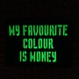 Шеврон My favorite color is money Laser Cut чорний 