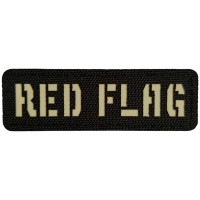 Шеврон Red Flag Laser Cut черный