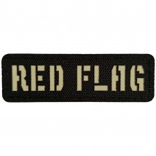 Шеврон Red Flag Laser Cut черный