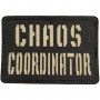 Шеврон Chaos coordinator Laser Cut черный