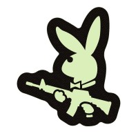 Шеврон сержант Зайчик (Playboy) чорний