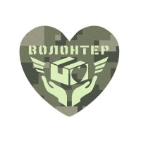Шеврон Волонтер пиксель