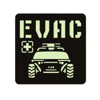 Шеврон EVAC чорний