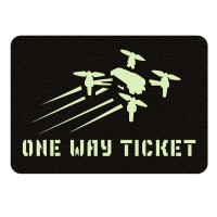 Шеврон One way ticket чорний