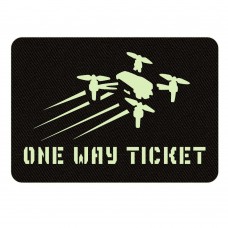 Шеврон One way ticket чорний