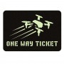 Шеврон One way ticket чорний