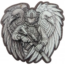 Шеврон Между адом и раем (черно-белый)