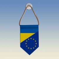  Вимпел з прапорами Україна - ЄС