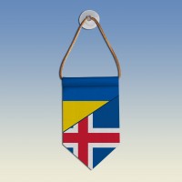  Вимпел з прапорами Україна - Ісландія