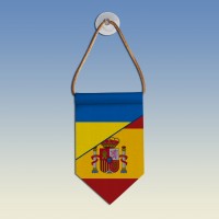  Вимпел з прапорами Україна - Іспанія