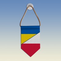  Вимпел з прапорами Україна - Польща